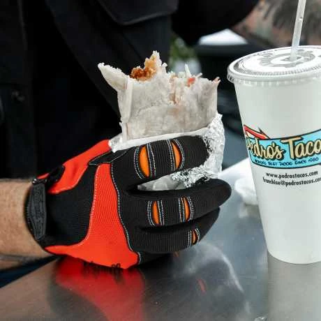 Biltwell Moto Gloves Handschuhe Orange / Schwarz 7 Biltwell Moto Gloves Handschuhe Orange / Schwarz – Bild 5