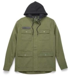 Harley-Davidson Hemdjacke Heavy Twill Mit Kapuze Grün