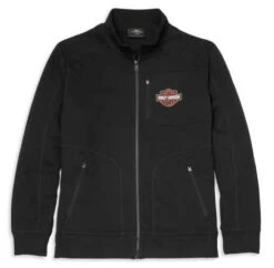 Harley-Davidson Zip Jacke Bar & Shield Mockneck Schwarz