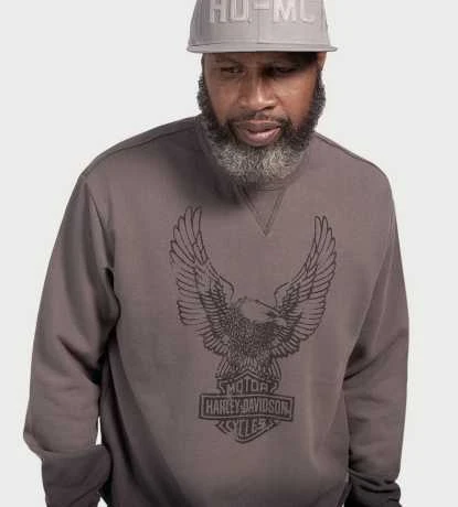 Harley Davidson Sweatshirt Road Captain Grau 5 Harley Davidson Sweatshirt Road Captain Grau – Bild 3