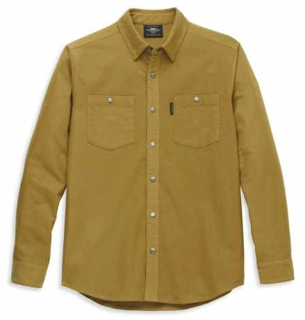 Harley-Davidson Hemd Moleskin Solid Goldbraun 3 Harley-Davidson Hemd Moleskin Solid Goldbraun