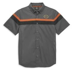 Harley-Davidson Performance Kurzarmhemd Stretch Side Grau
