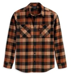 Harley-Davidson Hemd Essence Karo Schwarz/braun