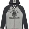 Harley-Davidson Zip Hoodie Willie G Skull Colorblock Schwarz/grau -Motorradzubehör 96282 22vm