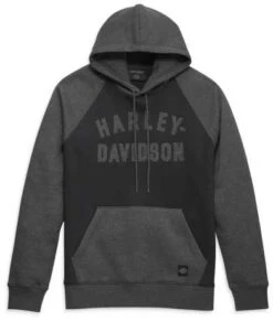 Harley-Davidson Raglan Hoodie Classic Staple Grau
