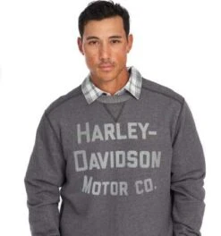 Harley-Davidson Sweatshirt Amplifier Crew Grau 7 Harley-Davidson Sweatshirt Amplifier Crew Grau -Motorradzubehör 96298 22vm 3
