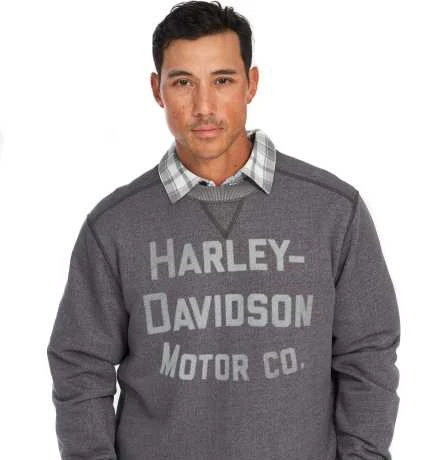 Harley-Davidson Sweatshirt Amplifier Crew Grau 5 Harley-Davidson Sweatshirt Amplifier Crew Grau – Bild 3