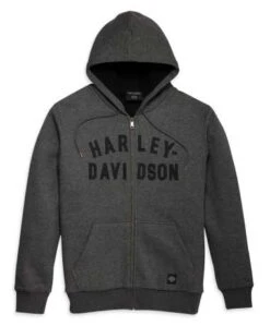 Harley-Davidson Zip Hoodie Midwest Staple Grau