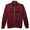 Harley-Davidson Zip Sweater Staple Thermal Sherpa Dunkelrot