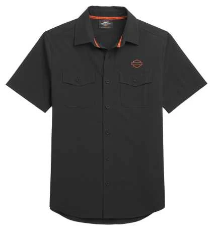 Harley-Davidson Kurzarmhemd Performance Schwarz 3 Harley-Davidson Kurzarmhemd Performance Schwarz