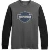 Harley-Davidson Longsleeve Contrast Sleeve Grau/schwarz 2 Harley-Davidson Longsleeve Contrast Sleeve Grau/schwarz -Motorradzubehör 96333 21vm harley