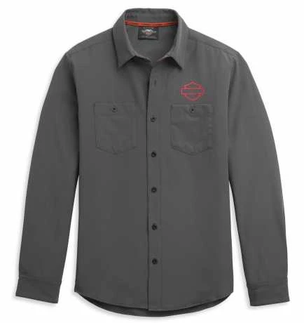 Harley-Davidson Hemd HDMC Logo Grau 3 Harley-Davidson Hemd HDMC Logo Grau