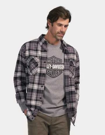 Harley-Davidson Hemd Essence Flannel Schwarz/grau 5 Harley-Davidson Hemd Essence Flannel Schwarz/grau – Bild 3