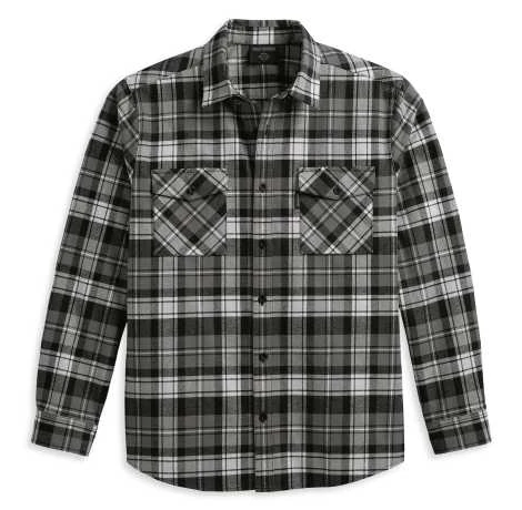 Harley-Davidson Hemd Essence Flannel Schwarz/grau 3 Harley-Davidson Hemd Essence Flannel Schwarz/grau