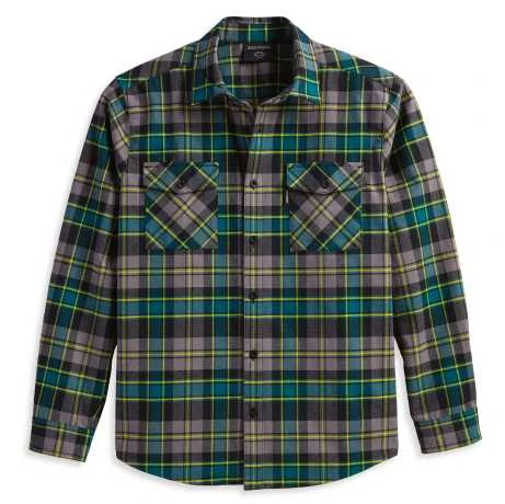 Harley-Davidson Hemd Essence Flannel Blau/grau 3 Harley-Davidson Hemd Essence Flannel Blau/grau