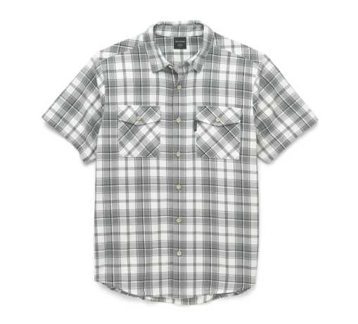 Harley-Davidson Kurzarmhemd Genuine Karo Grau 3 Harley-Davidson Kurzarmhemd Genuine Karo Grau