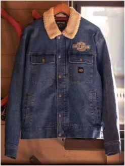 Harley-Davidson Jeansjacke Staple Blau 11 Harley-Davidson Jeansjacke Staple Blau -Motorradzubehör 96484 23vm 41