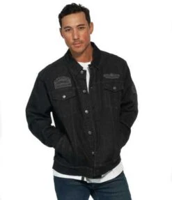Harley-Davidson Tour Denim Jacke Schwarz -Motorradzubehör 96490 22vm 3