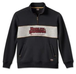 Harley-Davidson Mockneck Sweatshirt 120th Anniversary Schwarz