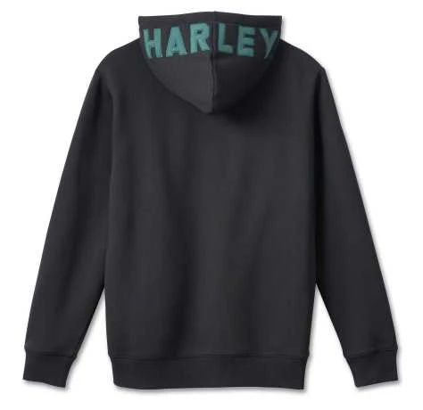 Harley-Davidson Zip Hoodie Bar & Shield Revolution Schwarz 4 Harley-Davidson Zip Hoodie Bar & Shield Revolution Schwarz – Bild 2