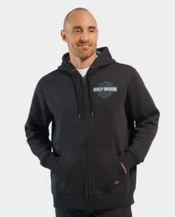 Harley-Davidson Zip Hoodie Bar & Shield Revolution Schwarz 8 Harley-Davidson Zip Hoodie Bar & Shield Revolution Schwarz -Motorradzubehör 96534 23vm 31
