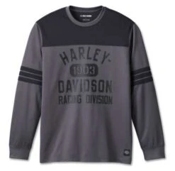 Harley-Davidson Longsleeve Racing Jersey Dunkelgrau