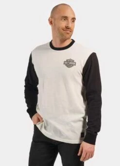 Harley-Davidson Longsleeve Racing Weiß/schwarz 8 Harley-Davidson Longsleeve Racing Weiß/schwarz -Motorradzubehör 96554 23vm 31