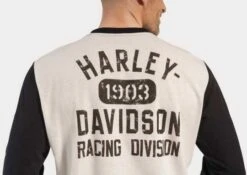 Harley-Davidson Longsleeve Racing Weiß/schwarz 9 Harley-Davidson Longsleeve Racing Weiß/schwarz -Motorradzubehör 96554 23vm 41