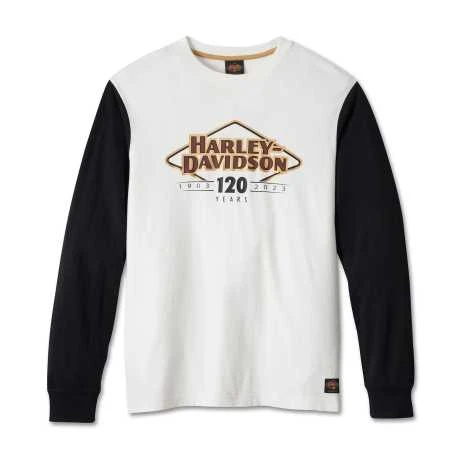 Harley-Davidson Longsleeve 120th Anniversary Colorblock Weiß/schwarz 3 Harley-Davidson Longsleeve 120th Anniversary Colorblock Weiß/schwarz