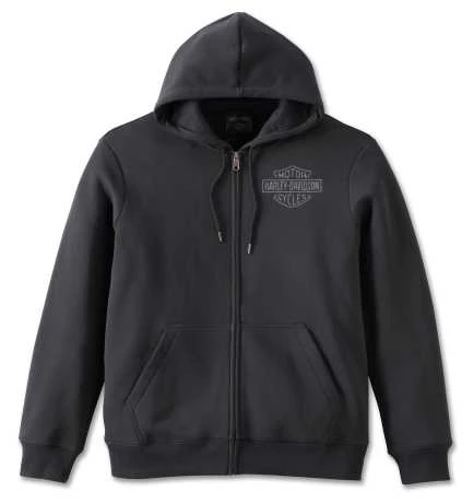Harley-Davidson Zip Hoodie Combustion Schwarz 3 Harley-Davidson Zip Hoodie Combustion Schwarz