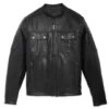 Harley-Davidson Lederjacke Mechanic Schwarz -Motorradzubehör 97006 23vm