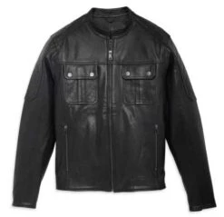 Harley-Davidson Lederjacke Mechanic Schwarz