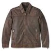 Harley-Davidson Lederjacke Gas & Oil Braun