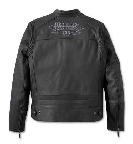 Harley-Davidson Lederjacke 120th Anniversary Revelry Schwarz 4 Harley-Davidson Lederjacke 120th Anniversary Revelry Schwarz – Bild 2