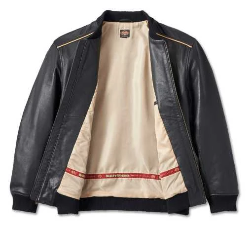 Harley-Davidson Blouson Lederjacke 120th Anniversary Schwarz 5 Harley-Davidson Blouson Lederjacke 120th Anniversary Schwarz – Bild 3