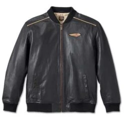 Motorradzubehör 20 Harley-Davidson Blouson Lederjacke 120th Anniversary Schwarz