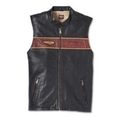 Harley-Davidson Lederweste 120th Anniversary Schwarz