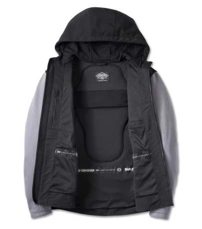 Harley-Davidson Riding Hoodie 120th Anniversary Deflector Schwarz/grau 5 Harley-Davidson Riding Hoodie 120th Anniversary Deflector Schwarz/grau – Bild 3