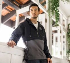 Harley-Davidson Essential Colorblock Anorak Schwarz/grau -Motorradzubehör 97441 23vm 41