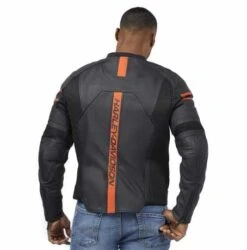 Harley-Davidson Lederjacke Brawler Schwarz & Orange -Motorradzubehör 98004 21eh 41