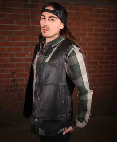 Harley-Davidson Lederweste Tradition II Schwarz 6 Harley-Davidson Lederweste Tradition II Schwarz – Bild 4