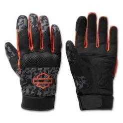 Harley-Davidson Handschuhe Dyna Textil Mesh Schwarz/grau/orange