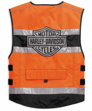 Harley-Davidson Weste Hi-Visibility Reflective Orange 4 Harley-Davidson Weste Hi-Visibility Reflective Orange – Bild 2