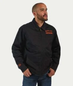 Harley-Davidson Workjacke Schwarz/orange -Motorradzubehör 98400 22vm 21