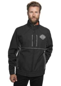 Harley-Davidson Softshell Jacke Bar & Shield Schwarz/grau 7 Harley-Davidson Softshell Jacke Bar & Shield Schwarz/grau -Motorradzubehör 98405 22vm 33