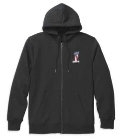 Harley-Davidson Zip Hoodie #1 Race Schwarz
