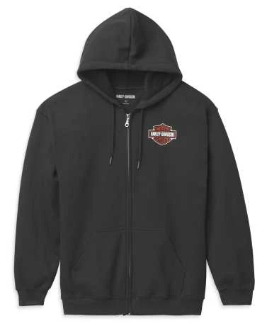 Harley-Davidson Zip Hoodie Bar & Shield Schwarz 3 Harley-Davidson Zip Hoodie Bar & Shield Schwarz