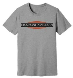 Harley-Davidson T-Shirt Stacked Logo Heather Grau