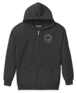 Harley-Davidson Skull Zip Hoodie Schwarz