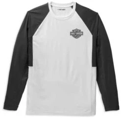 Harley-Davidson Longsleeve Performance Bar & Shield Weiß/schwarz